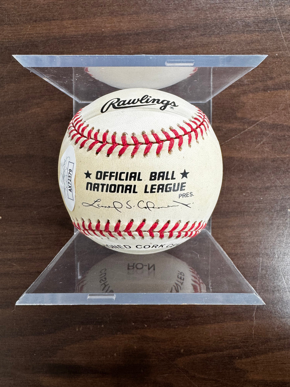 Lou Brock Signed Autographed Rawlings ONL Baseball JSA *579