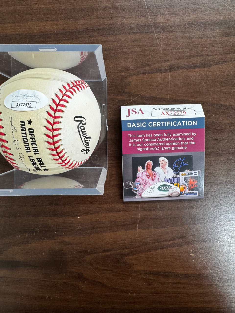 Lou Brock Signed Autographed Rawlings ONL Baseball JSA *579
