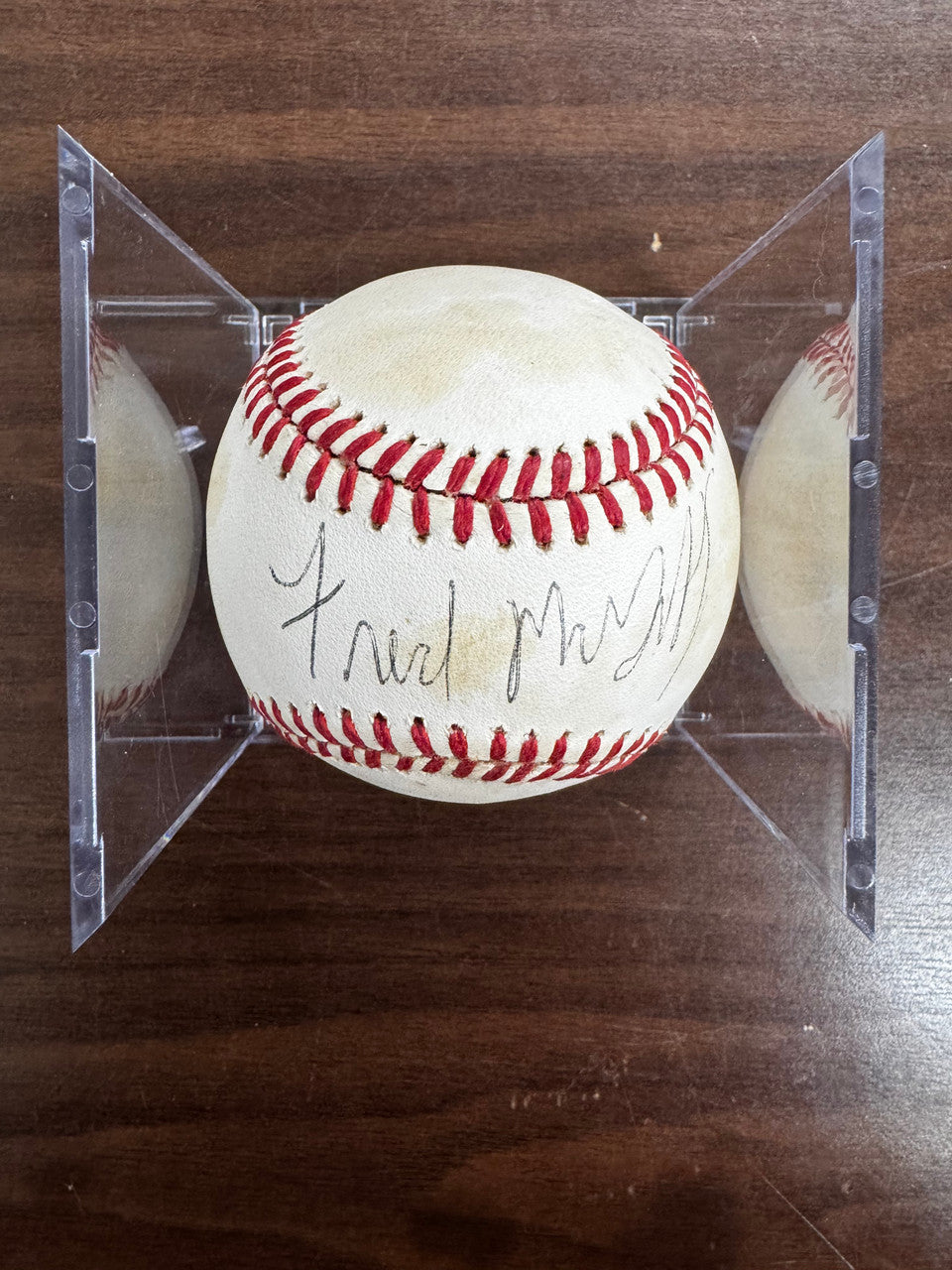 Fred McGriff Signed Autographed Rawlings OAL Baseball JSA *271