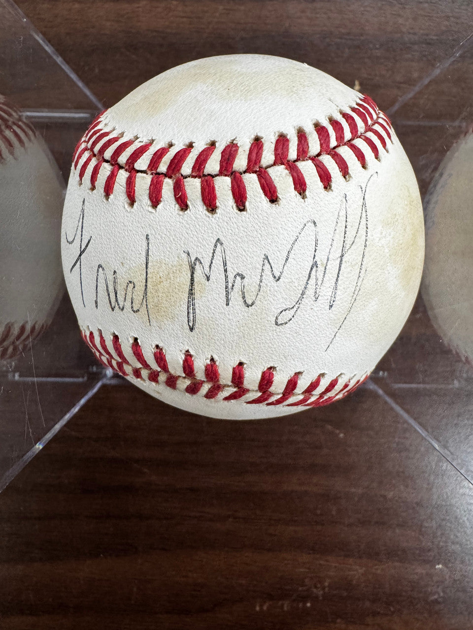 Fred McGriff Signed Autographed Rawlings OAL Baseball JSA *271