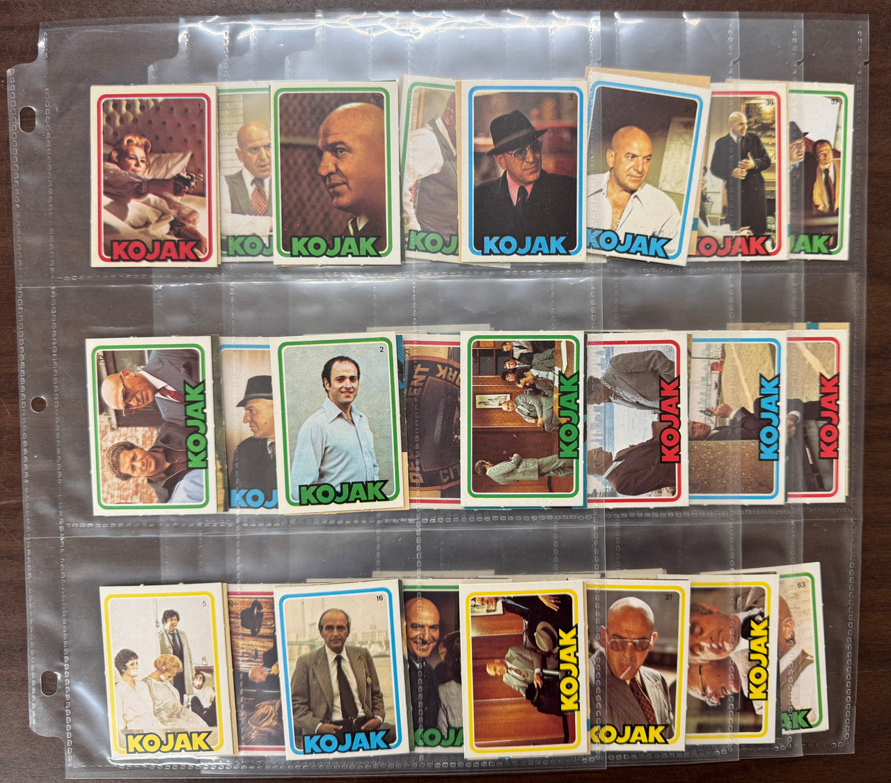 1975 Monty Gum Kojak Complete Card Set (72) EX