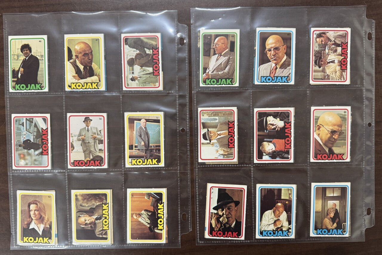 1975 Monty Gum Kojak Complete Card Set (72) EX