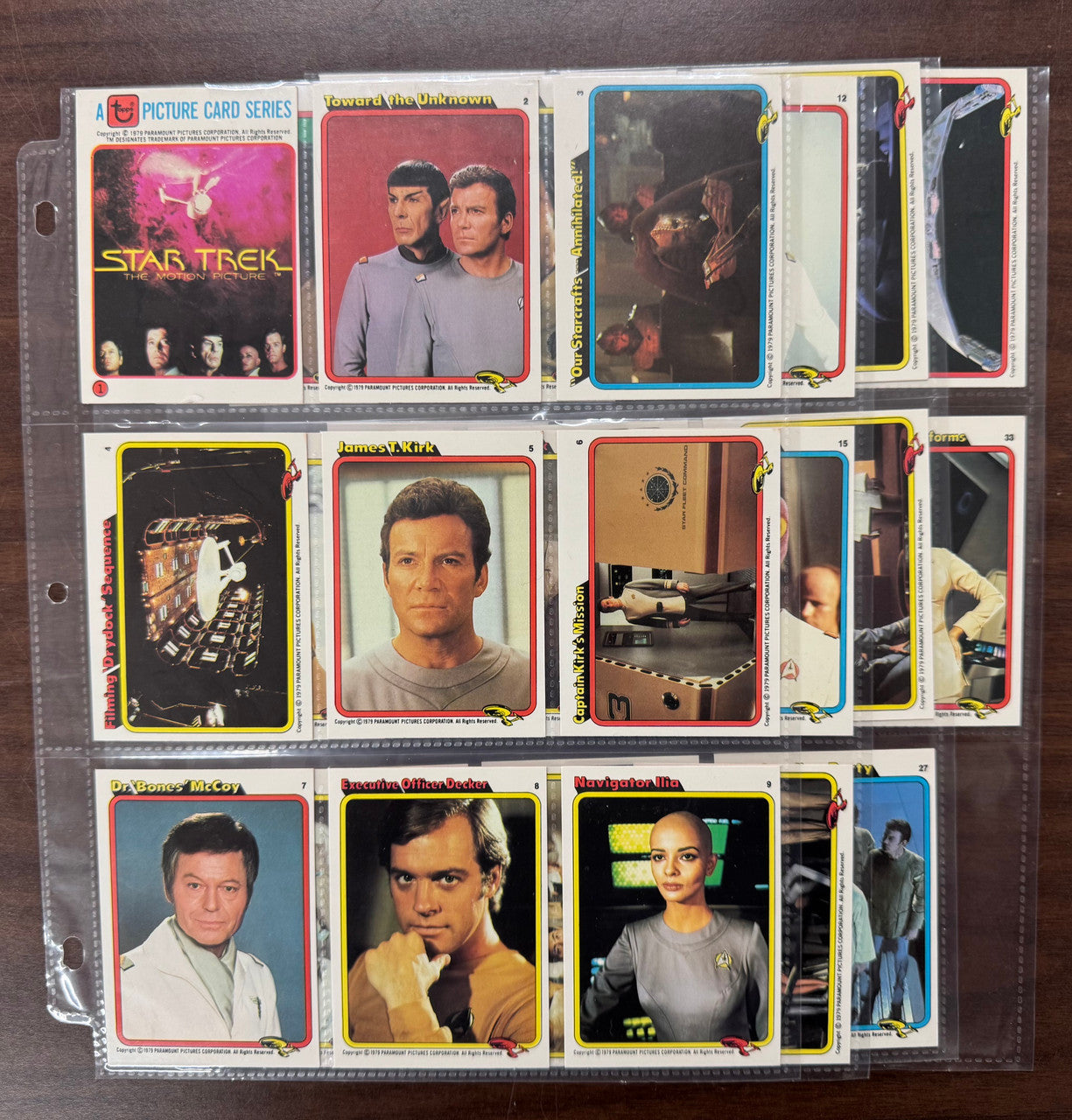 1979 Topps Rainbo Star Trek The Motion Picture Complete Card Set (33) NM