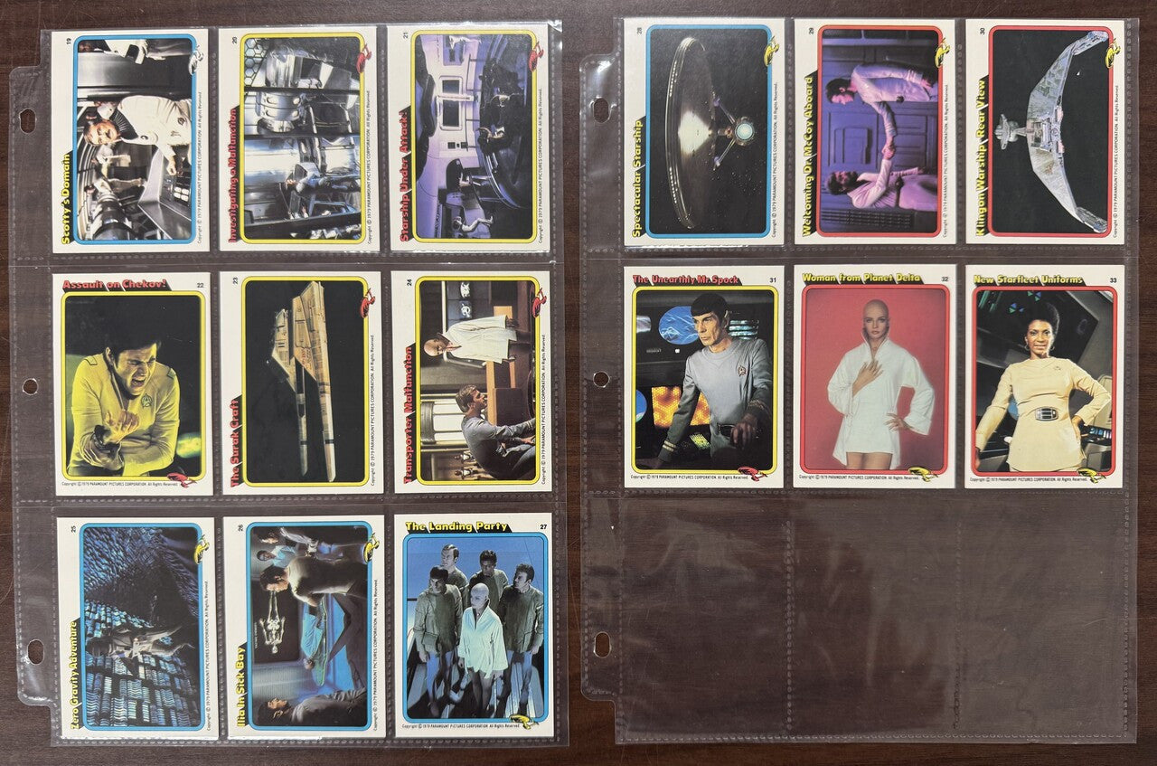 1979 Topps Rainbo Star Trek The Motion Picture Complete Card Set (33) NM