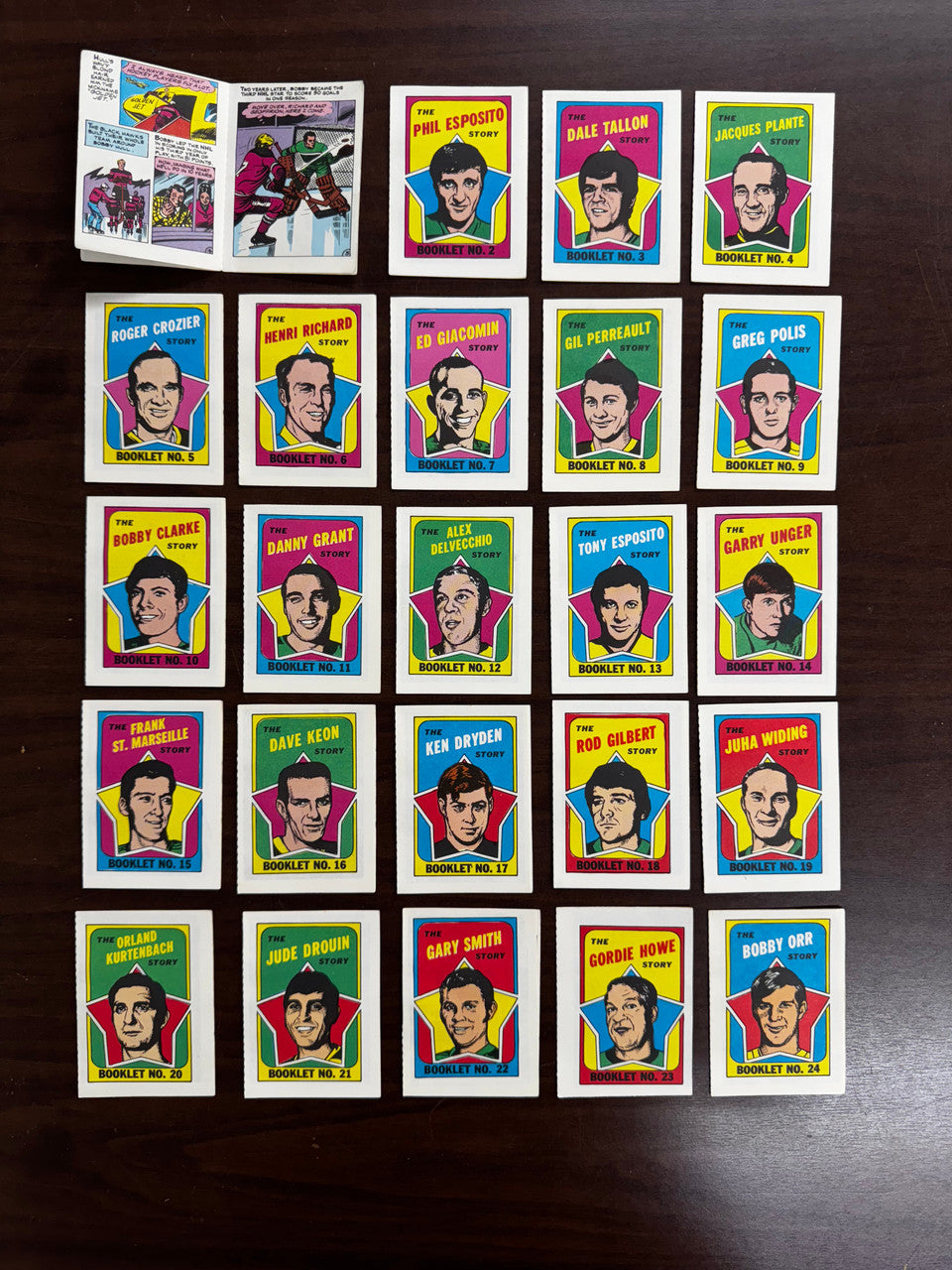 1971-72 Topps Hockey Booklets Complete Set (24) EX