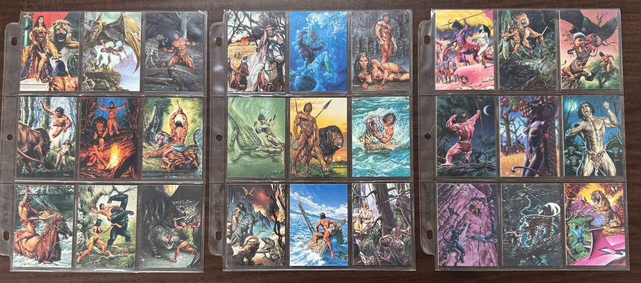 1995 FPG Joe Jusko's Edgar Rice Burroughs I-II Complete Card Sets (120) NM