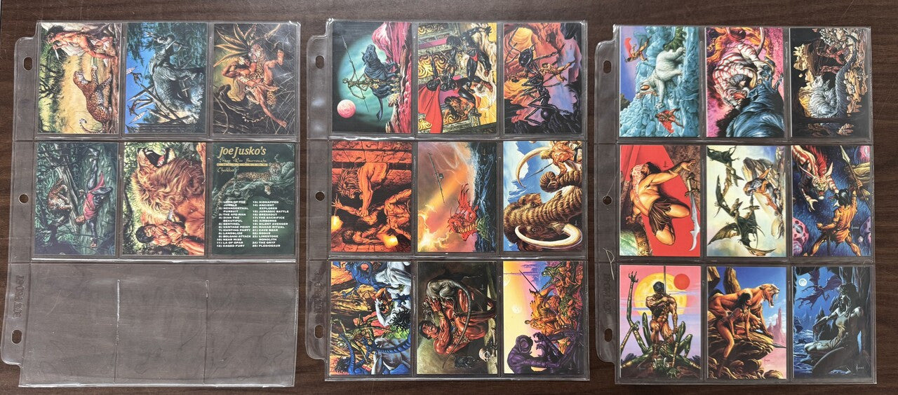 1995 FPG Joe Jusko's Edgar Rice Burroughs I-II Complete Card Sets (120) NM