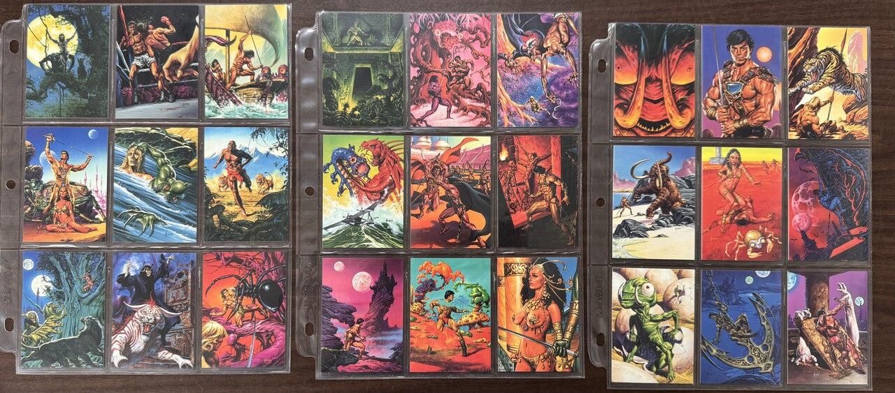 1995 FPG Joe Jusko's Edgar Rice Burroughs I-II Complete Card Sets (120) NM