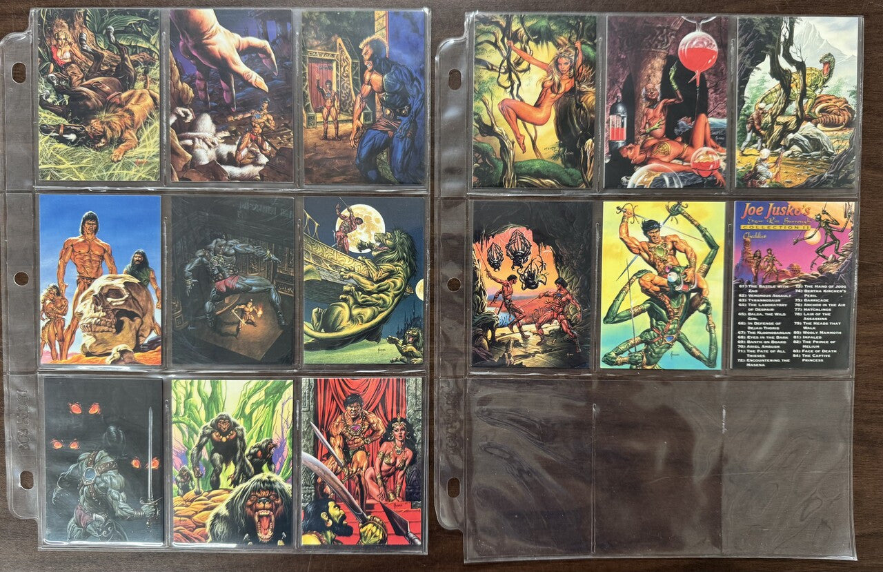 1995 FPG Joe Jusko's Edgar Rice Burroughs I-II Complete Card Sets (120) NM
