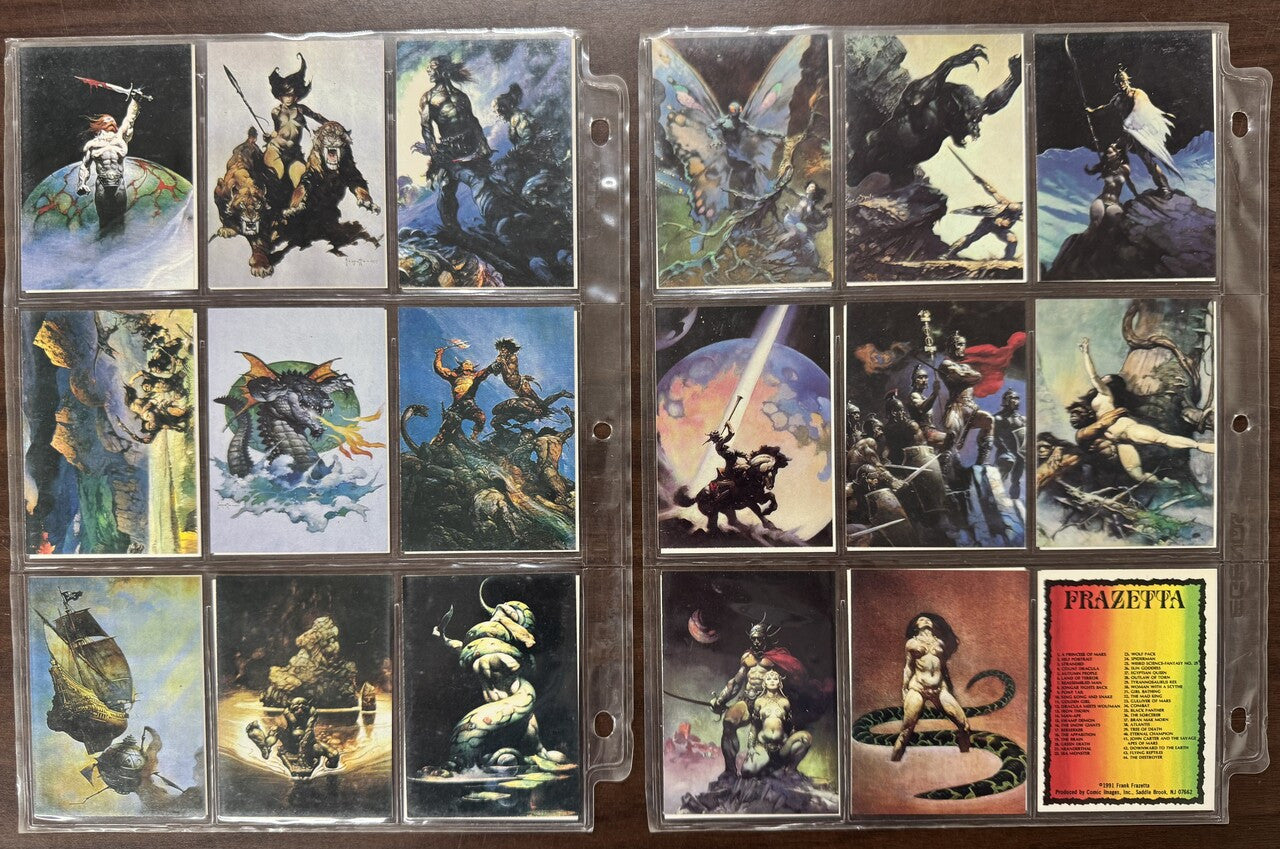 1991 Comic Images Frank Frazetta Complete Card Set (90) NM