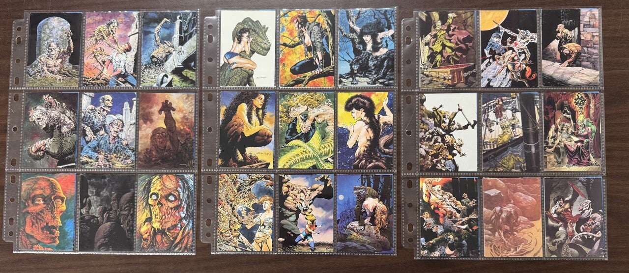 1993 FPG Bernie Wrighton (90) and Frankenstein (45) Complete Card Sets NM