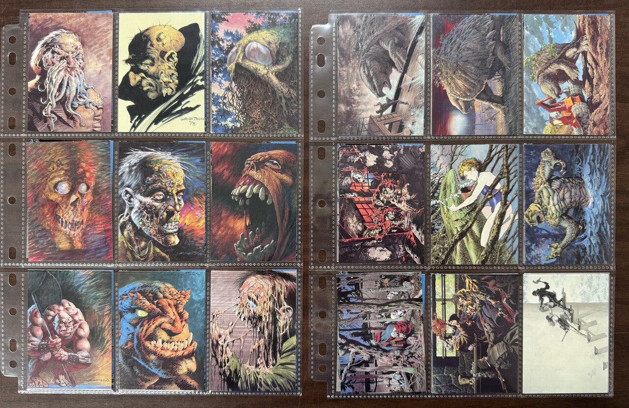 1993 FPG Bernie Wrighton (90) and Frankenstein (45) Complete Card Sets NM