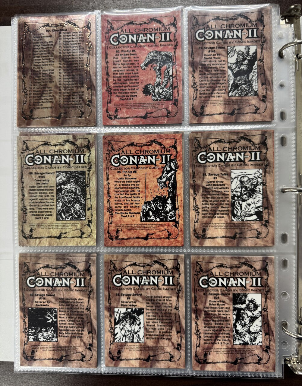 1994 Comic Images All Chromium Conan Series 1-2 Complete Card Sets (180) NM