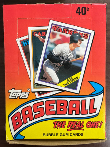 1988 Topps Baseball Wax Box 36 Factory Sealed Packs