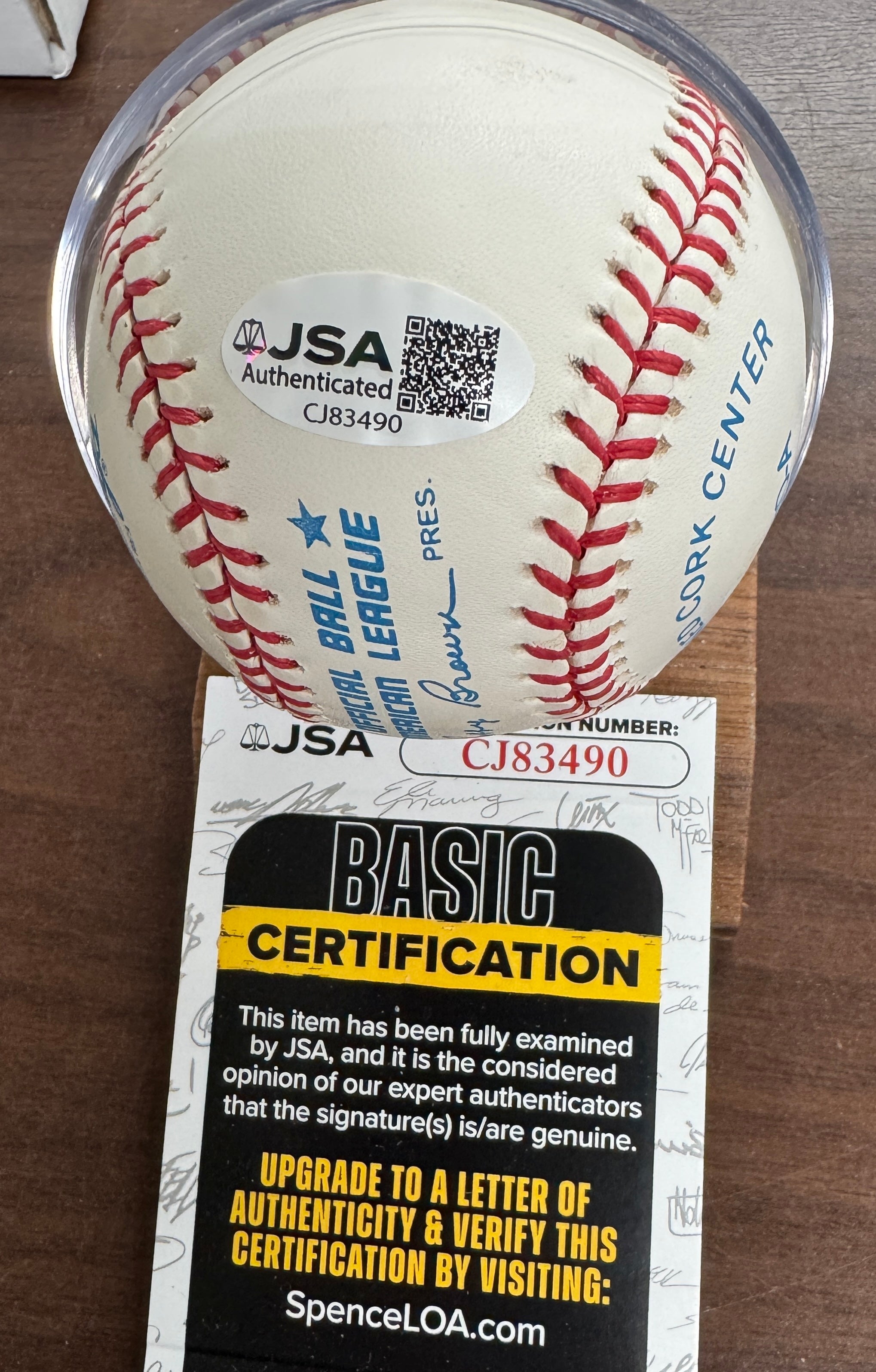 Harmon Killebrew Signed Autographed Rawlings OAL Baseball JSA *490