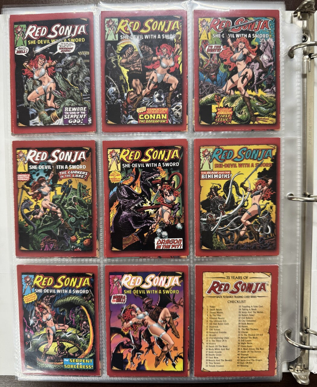 2009/12 Dynamite 35 Years of Red Sonja Complete Card Sets (144) W/ Promos