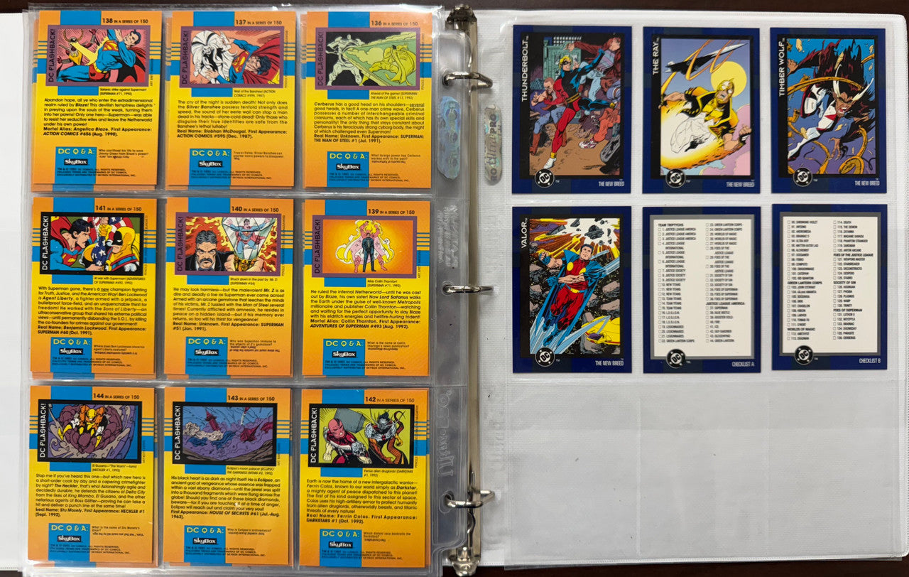 1993 SkyBox DC Cosmic Teams Complete Card Set (150) NM