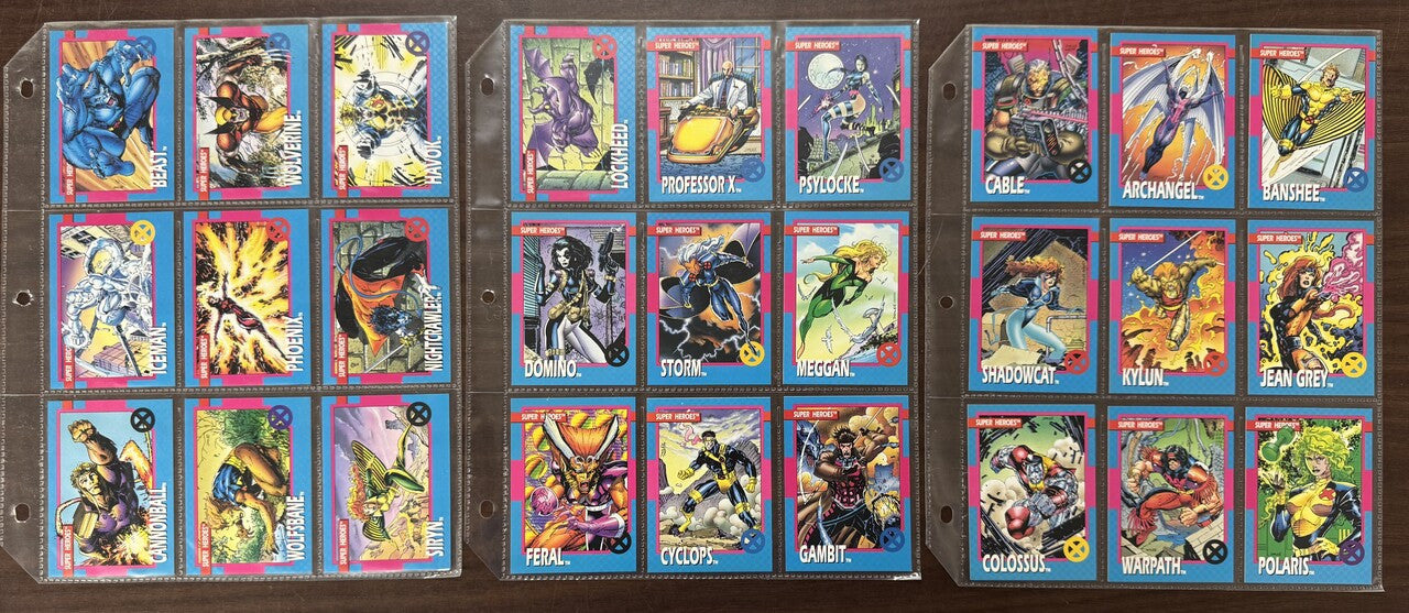 1992 Impel Marvel X-Men Series 1 Complete Set (100) Plus Holograms (6) EX