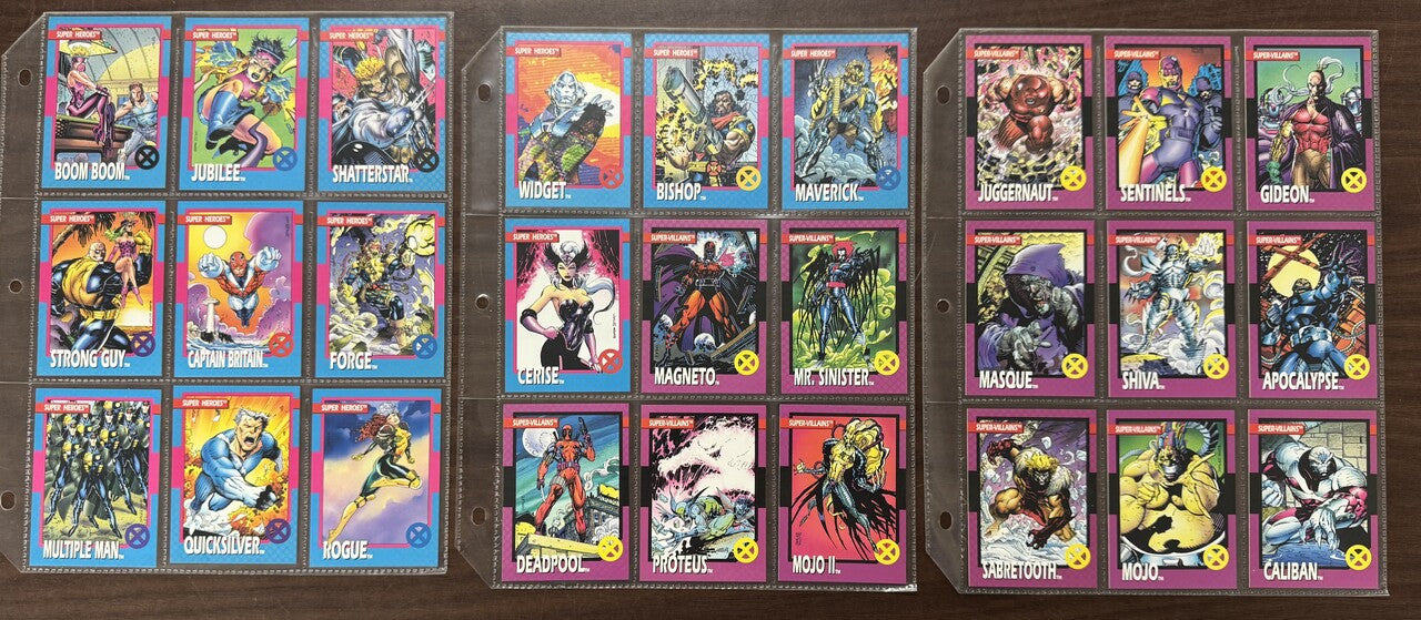 1992 Impel Marvel X-Men Series 1 Complete Set (100) Plus Holograms (6) EX