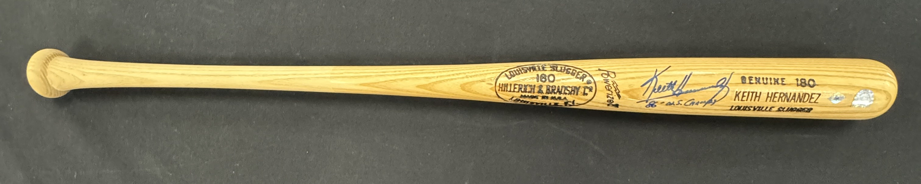 Keith Hernandez Signed Autographed Inscribed Louisville Bat JSA *781