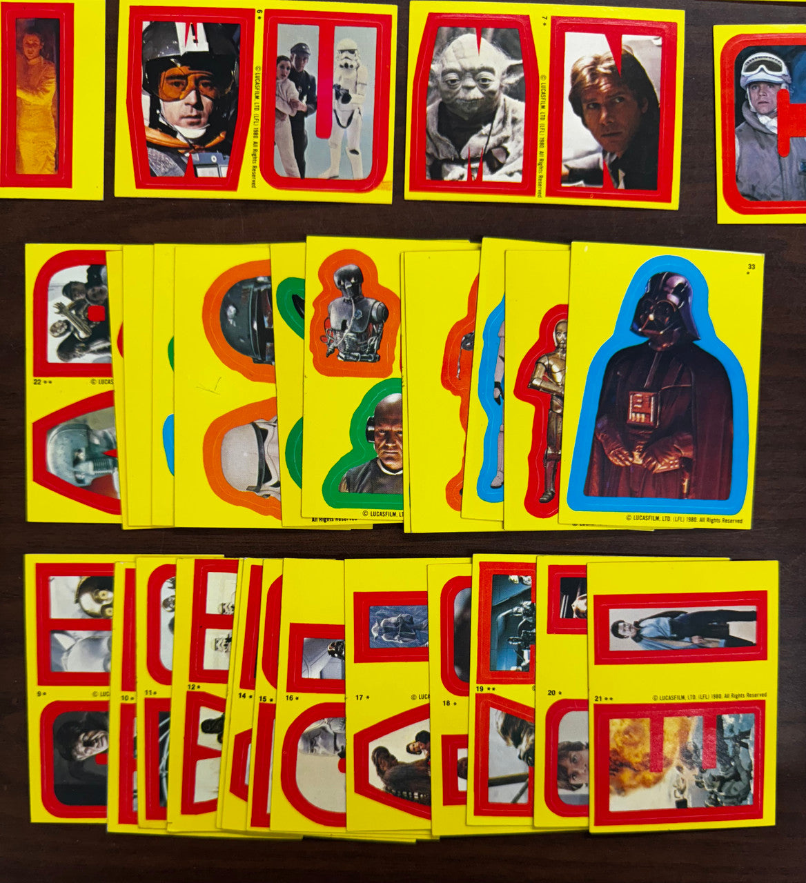 1980 Topps Empire Strikes Back Series 1 Complete Set (132) W/ Stickers (33) EX
