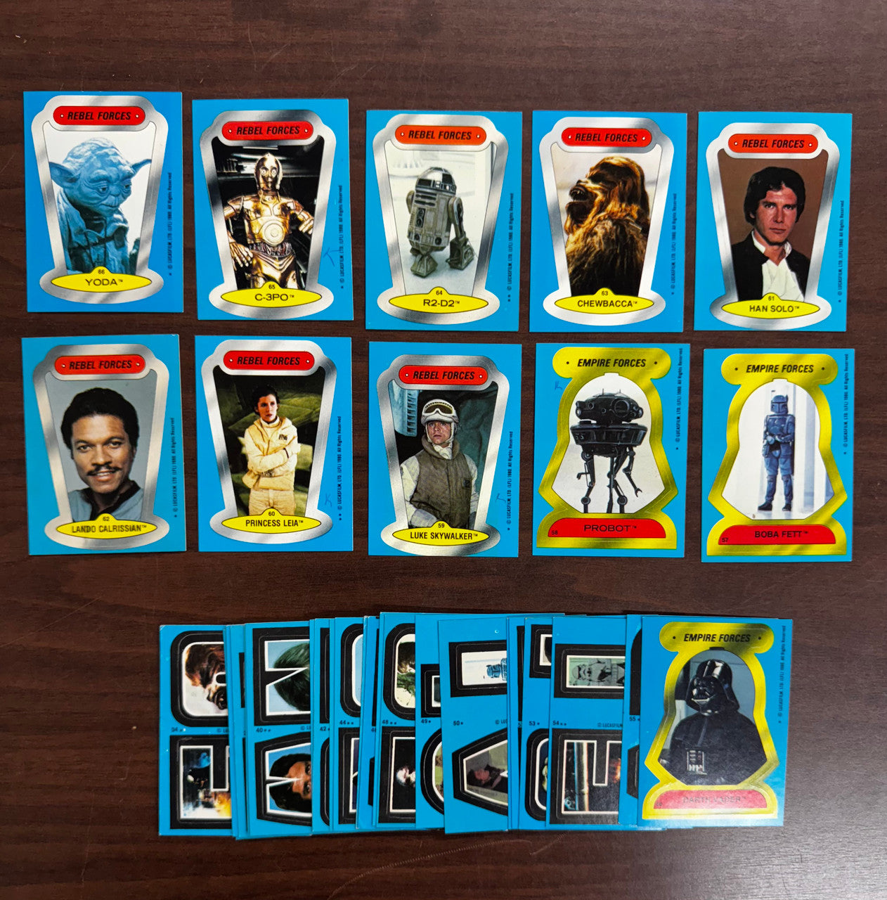 1980 Topps Empire Strikes Back Series 2 Complete Sticker Set (33) VG-EX