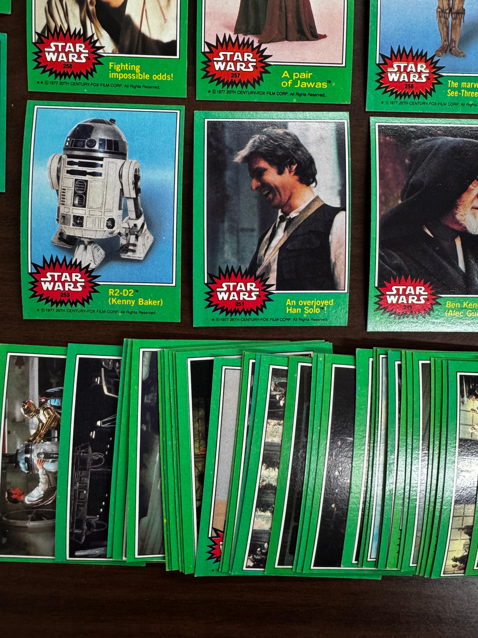 1977 Topps Star Wars Series 4 Near Complete (63/66) No C3PO / Stickers (7/11) EX