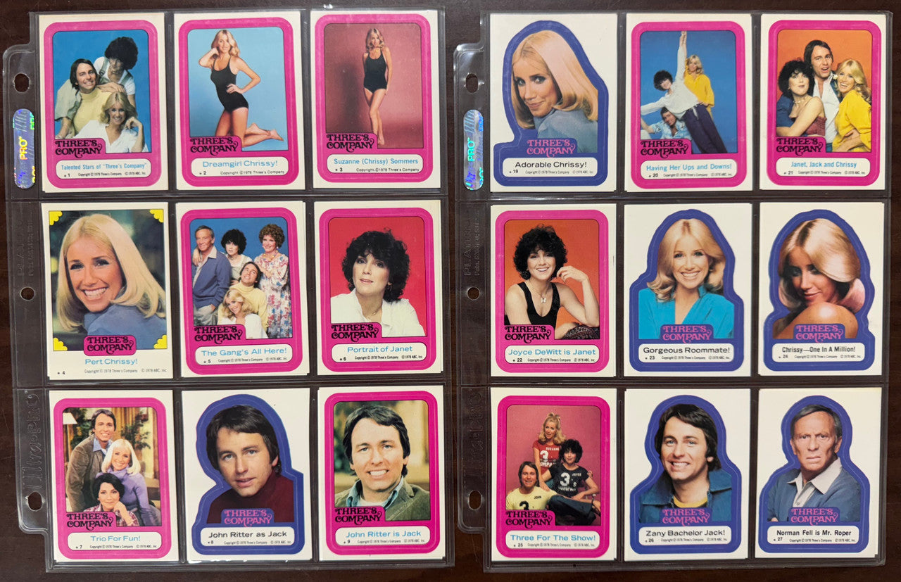 1978 Topps Three's Company Complete Card and Sticker Set (60) EX