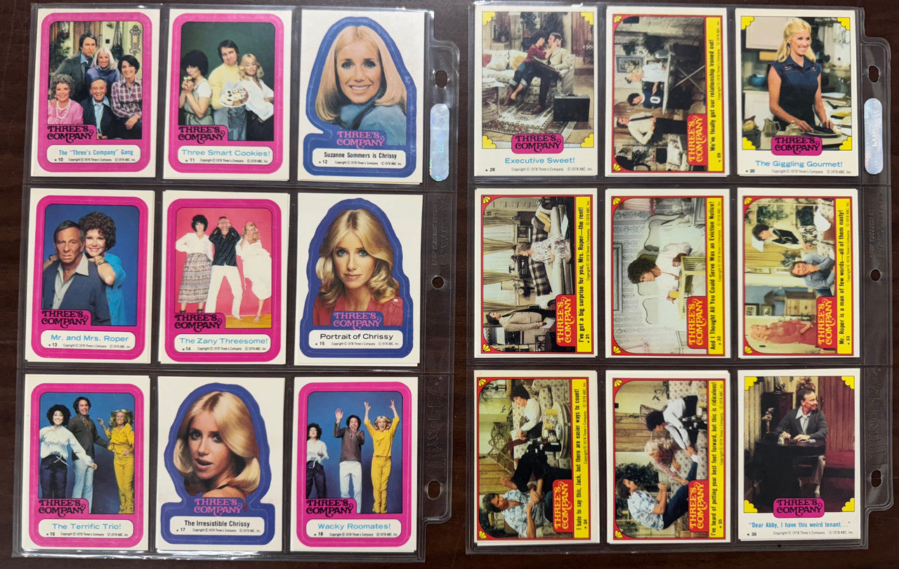 1978 Topps Three's Company Complete Card and Sticker Set (60) EX