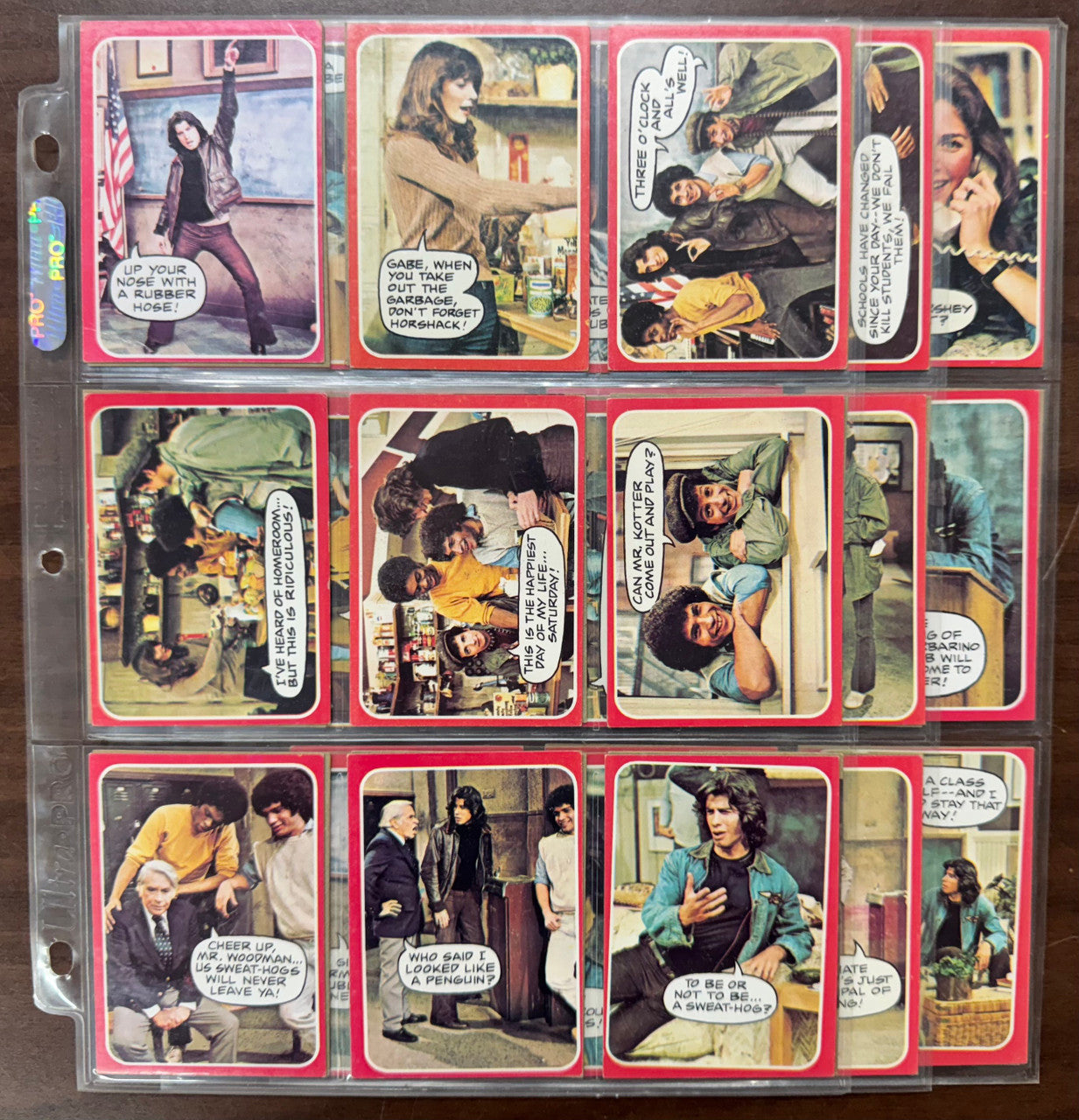 1976 Topps Welcome Back Kotter Complete Card Set (53) EX