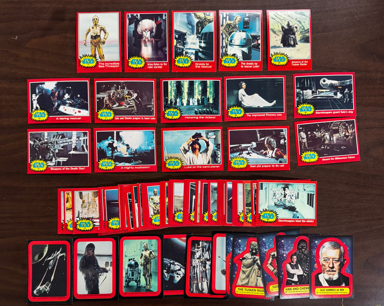 1977 Topps Star Wars Series 2 Complete Set (66) W/ Stickers (11) EX