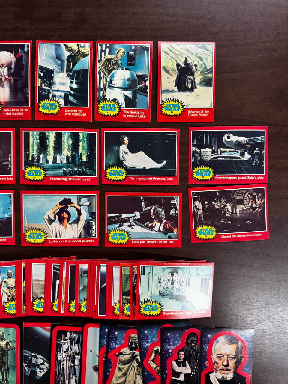 1977 Topps Star Wars Series 2 Complete Set (66) W/ Stickers (11) EX