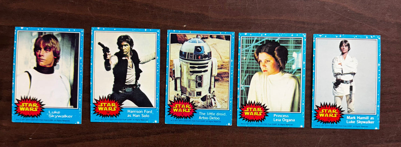 1977 Topps Star Wars Series 1 Complete Set (66) W/ Stickers (11) EX
