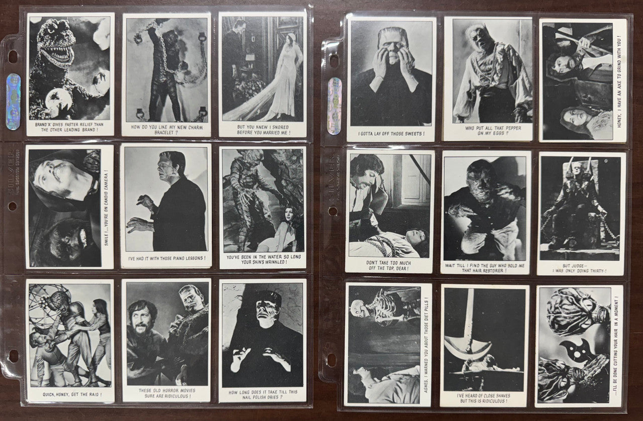 1973 Topps You'll Die Laughing Series 1-2 Complete Card Sets (128) VG-EX