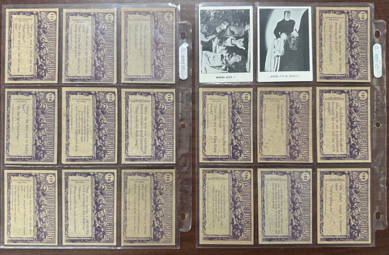 1973 Topps You'll Die Laughing Series 1-2 Complete Card Sets (128) VG-EX