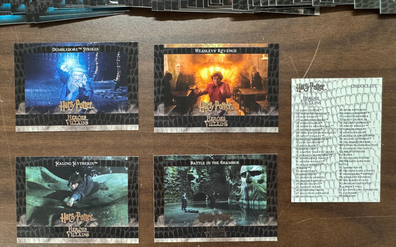 2010 Artbox Harry Potter Heroes and Villains Complete Card Set (54) NM