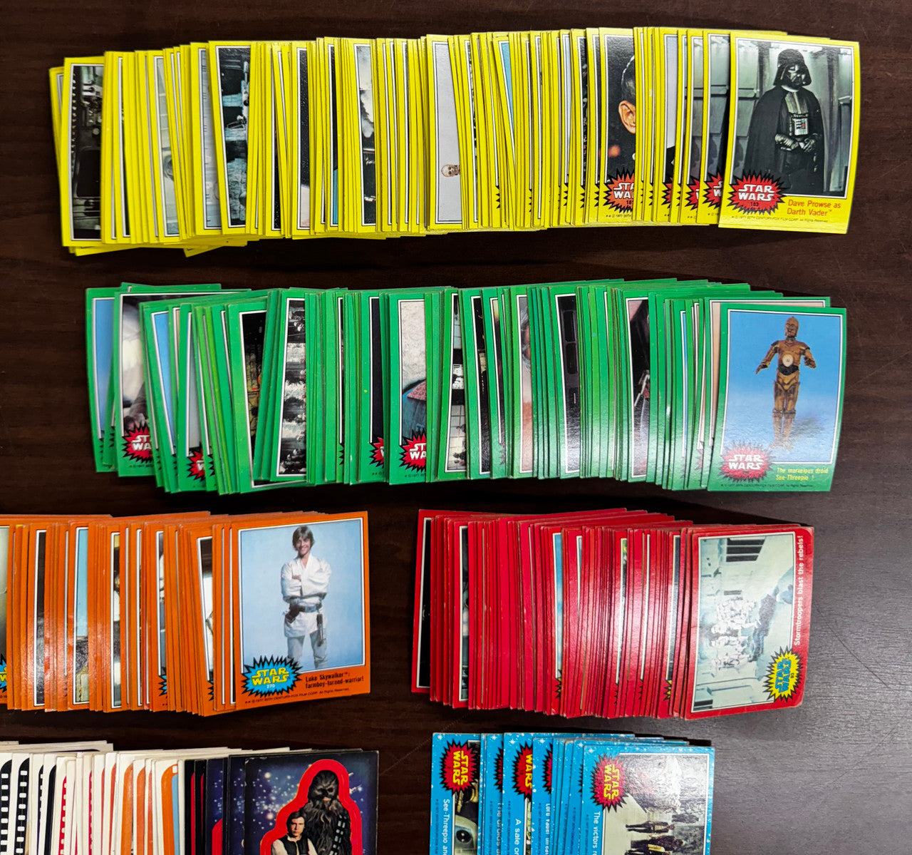 1977 Topps Star Wars Series 1-5 Lot (427) W/ Stickers (47) Good