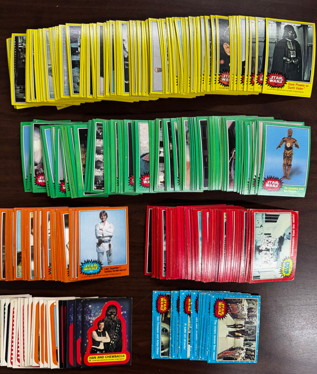 1977 Topps Star Wars Series 1-5 Lot (427) W/ Stickers (47) Good