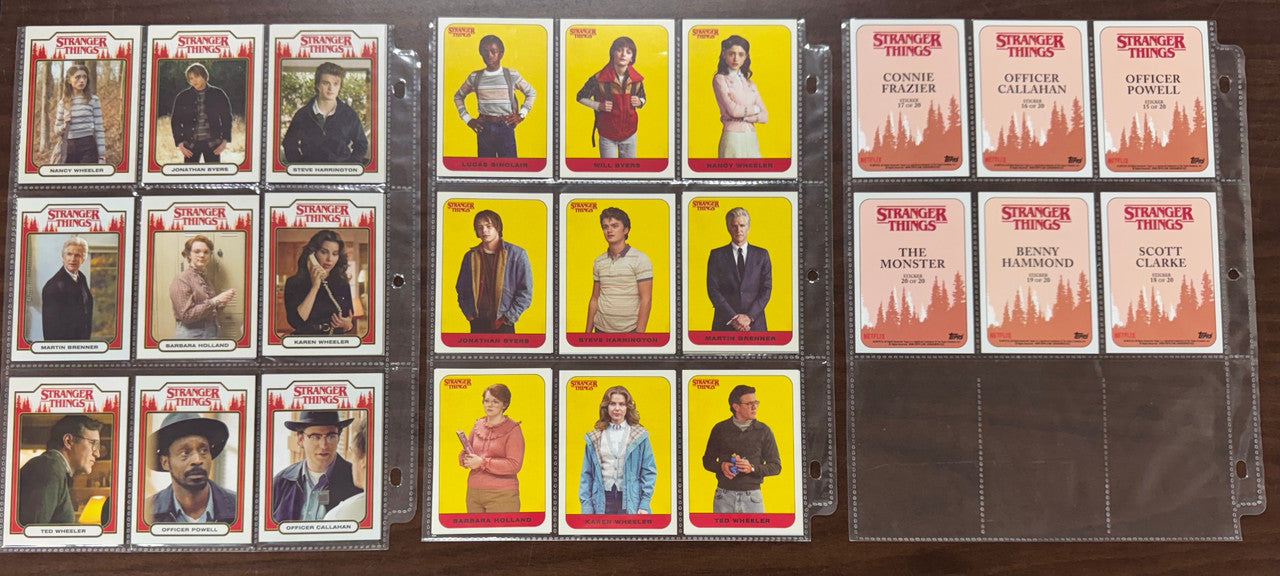 2018 Topps Stranger Things Season 1 Complete Set (100) W/ Inserts