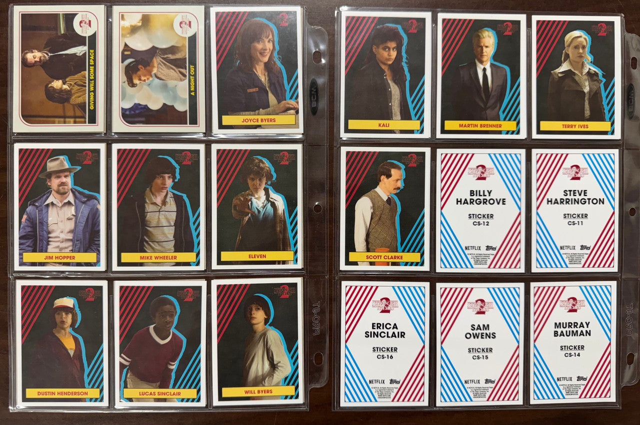 2019 Topps Stranger Things Season 2 Complete Set (100) W/ Stickers (20)