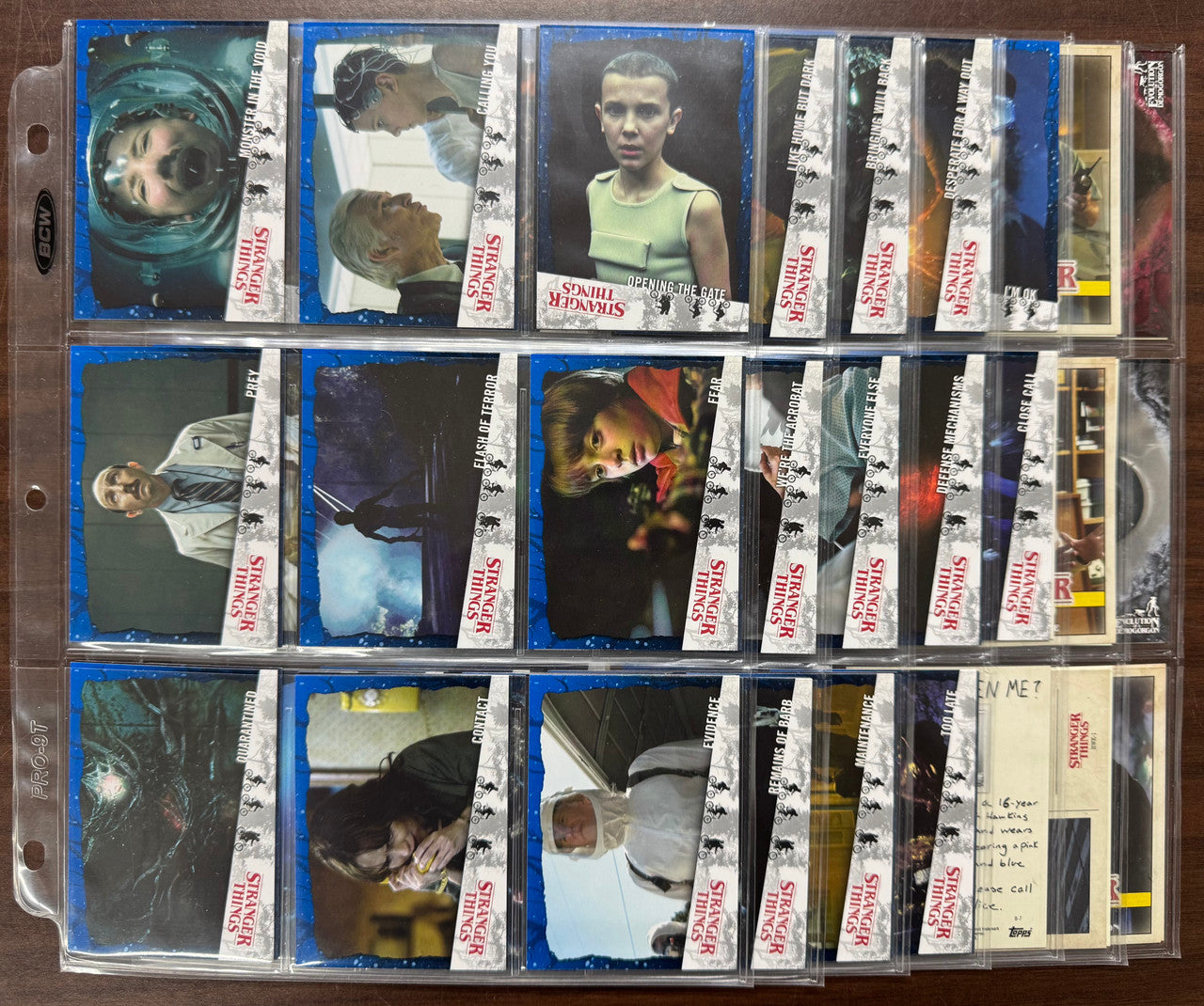 2019 Topps Stranger Things Welcome to the Upside Down Complete Set W/ Inserts