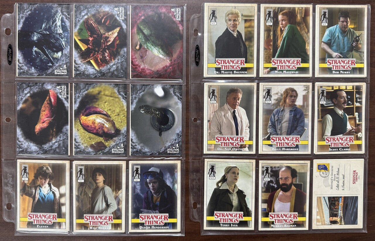 2019 Topps Stranger Things Welcome to the Upside Down Complete Set W/ Inserts