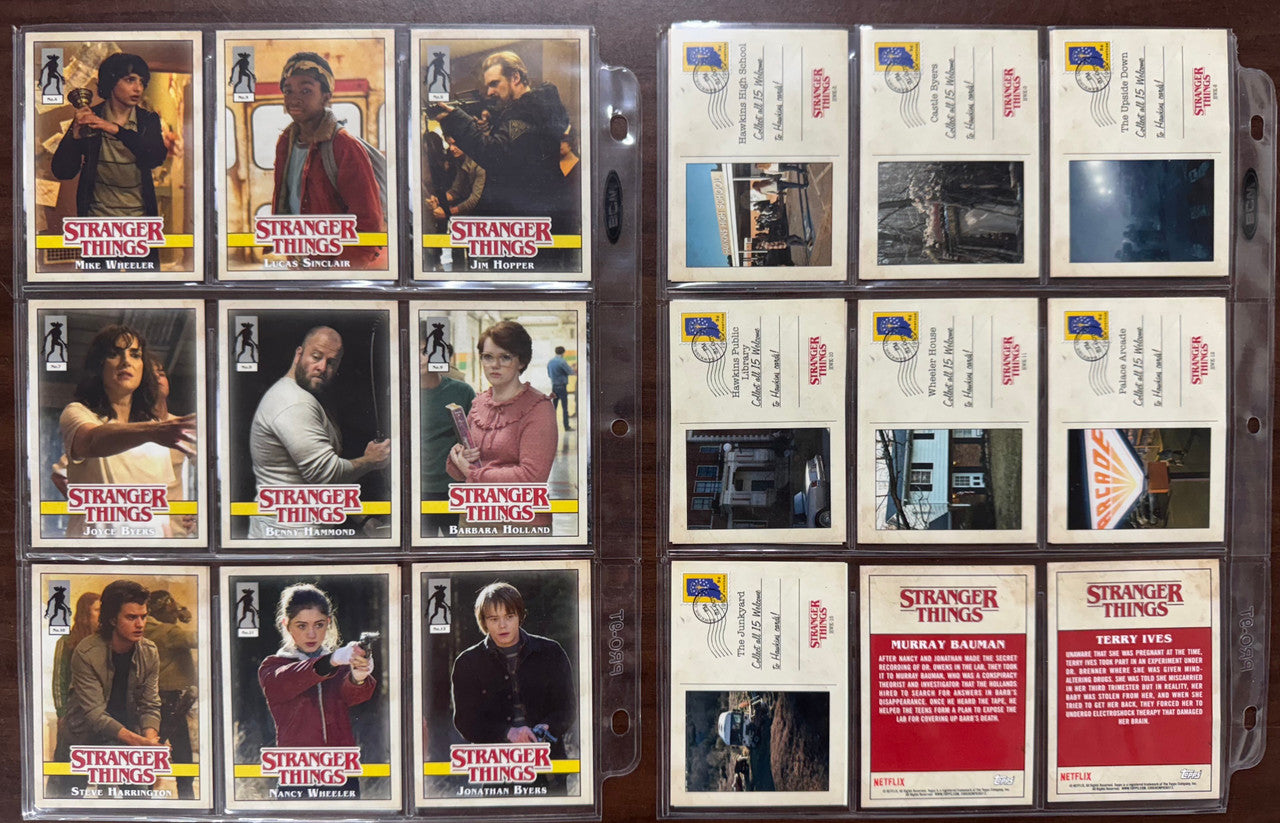 2019 Topps Stranger Things Welcome to the Upside Down Complete Set W/ Inserts