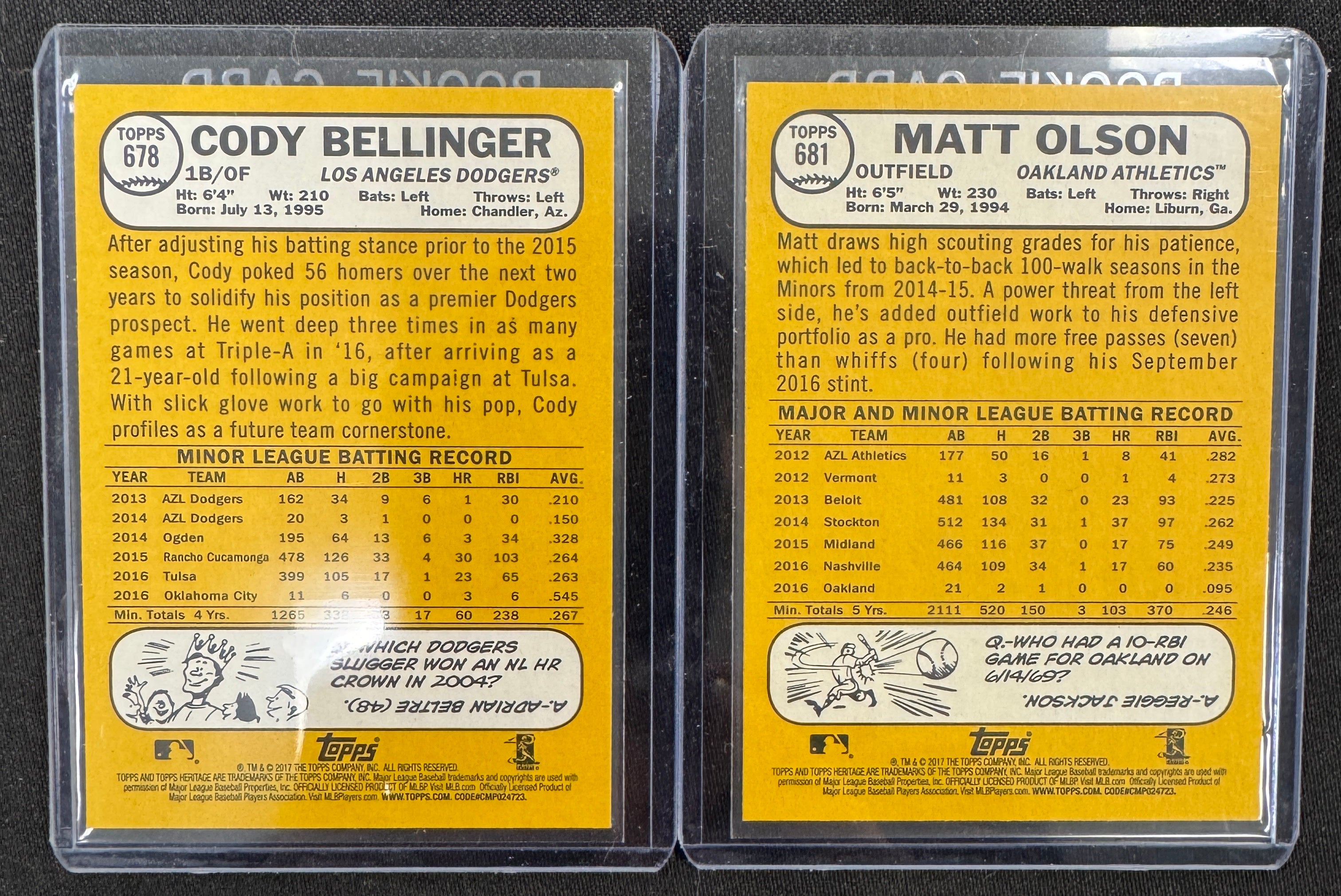 2017 Topps Heritage High Number Baseball Set (501-700) NM
