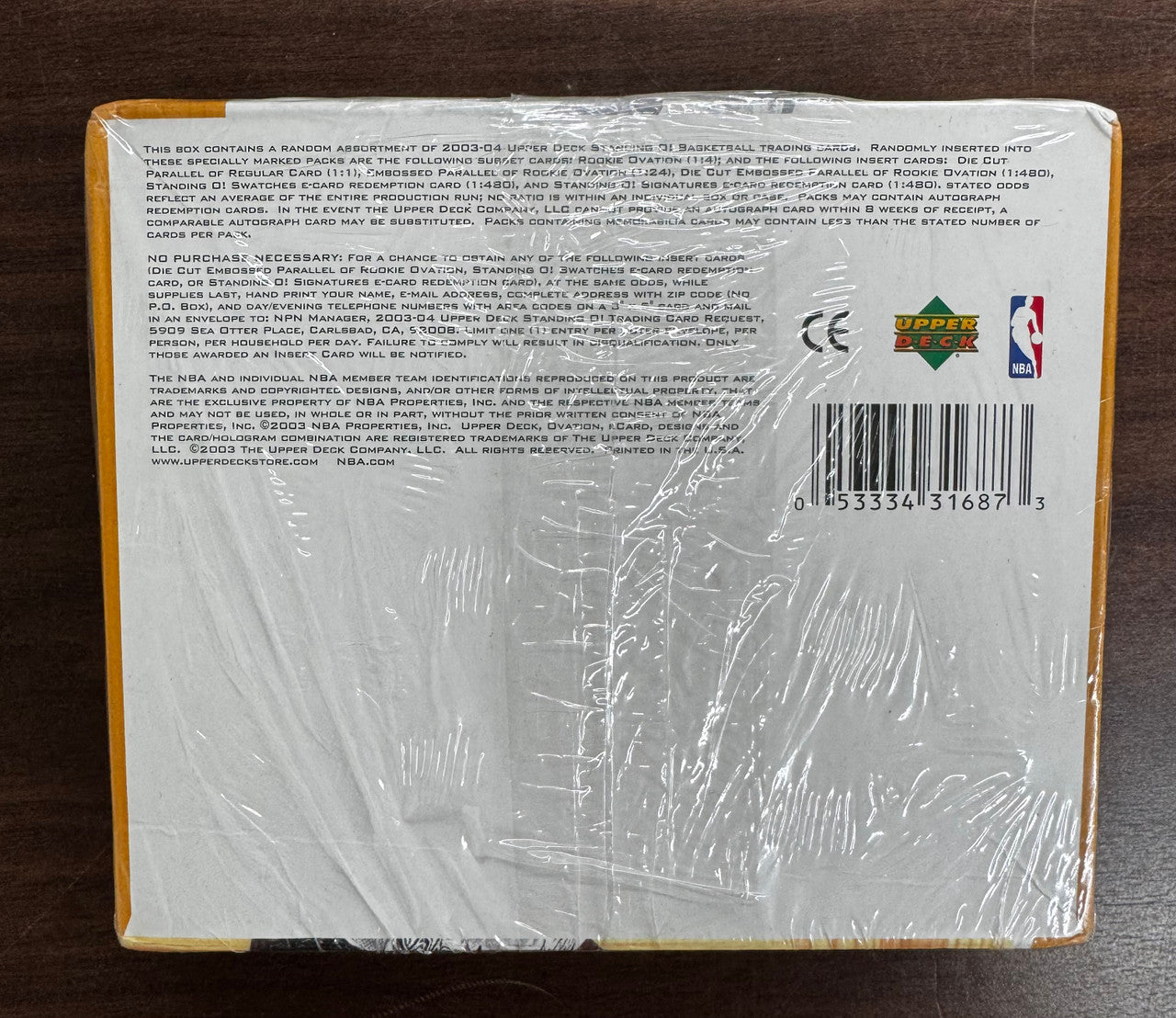 2003/04 Upper Deck Standing "O" Basketball Retail Box Factory Sealed