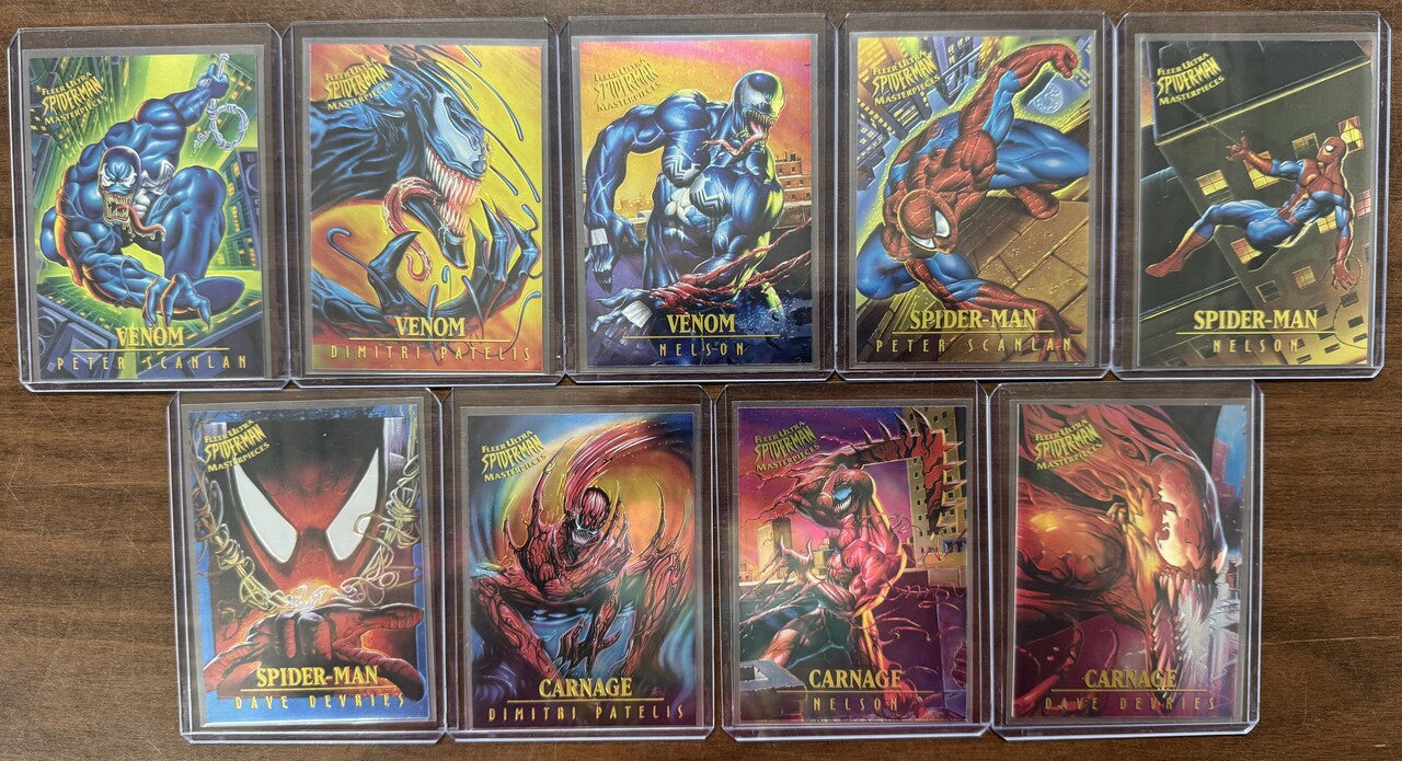 1995 Fleer Ultra Spider-Man Masterpieces Complete Insert Set (9) NM "B"