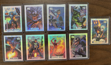 1994 Fleer Marvel Masterpieces Silver Holofoil Insert Partial Set (9/10) EX