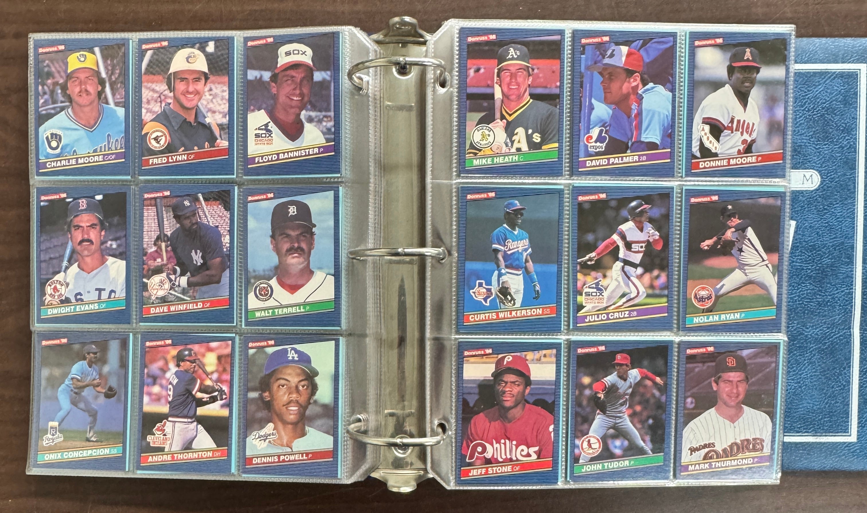 1986 Donruss Baseball Set +Highlights in Binder NM