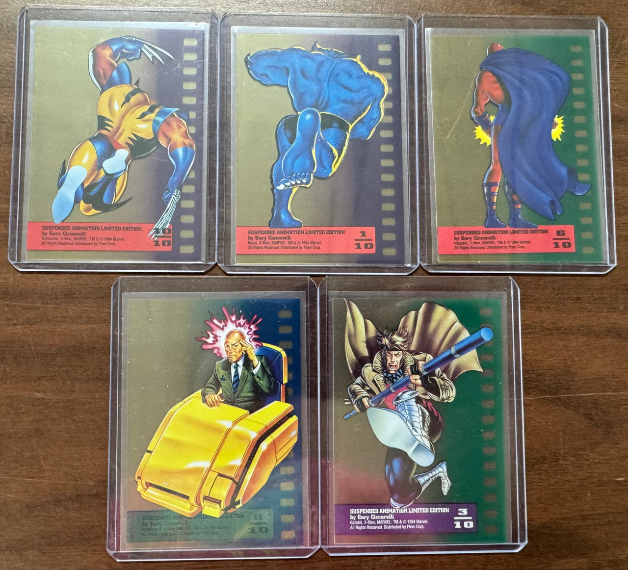 1995 Fleer Ultra X-Men Suspended Animation Insert Partial Set (5/10) EX