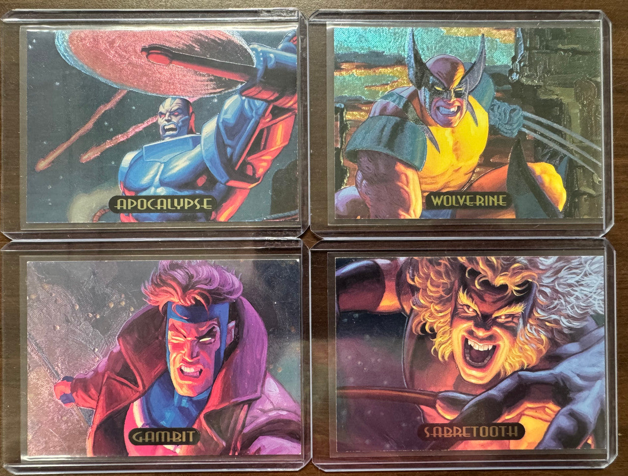 1994 Fleer Marvel Masterpieces Power Blast Insert Partial Set (4/9) EX
